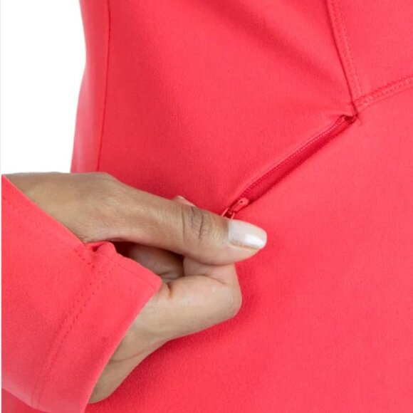 NWT Spyder Women's Yoga Jacket, Pink (Bright Coral, Back Ventilation, Thumbholes - Picture 5 of 6